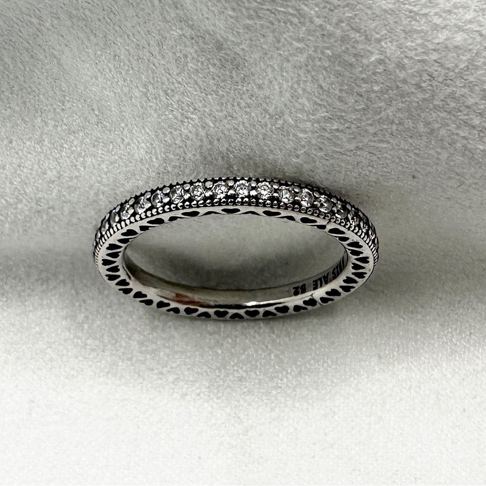 Pre-Owned Authentic Pandora Sparkle & Hearts Ring